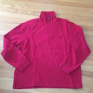 Red Zip-up Ralph Lauren Polo Sweatshirt